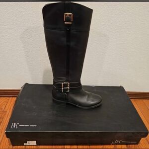 INC Frankii Riding Boots Black 7